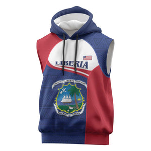 Personalised Liberia African Sleeveless Hoodie Coat Of Arms Flag - African Pride