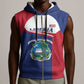 Personalised Liberia African Sleeveless Zip Hoodie Coat Of Arms Flag - African Pride
