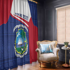 Personalised Liberia African Window Curtain Coat Of Arms Flag