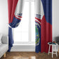 Personalised Liberia African Window Curtain Coat Of Arms Flag