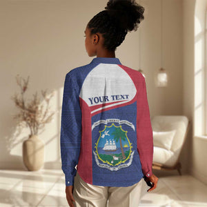 Personalised Liberia African Women Casual Shirt Coat Of Arms Flag LT15