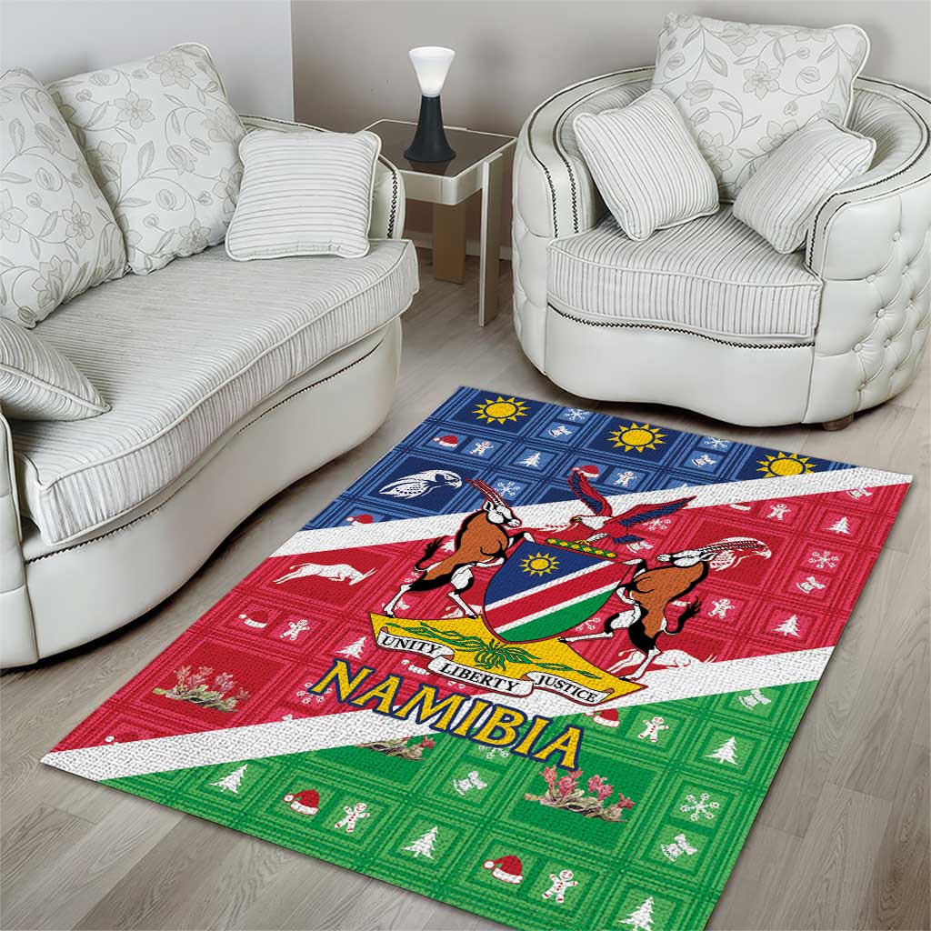 Afro Namibia Area Rug Coat Of Arms Christmas Style