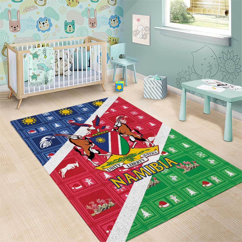 Afro Namibia Area Rug Coat Of Arms Christmas Style
