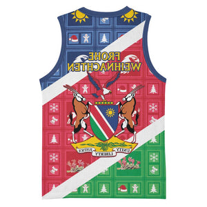Afro Namibia Basketball Jersey Coat Of Arms Christmas Style - African Pride