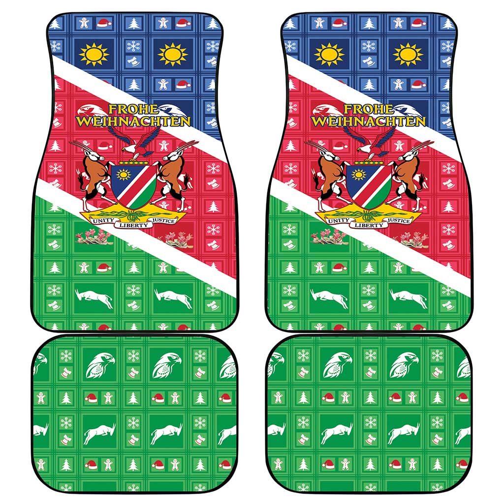 Afro Namibia Car Mats Coat Of Arms Christmas Style
