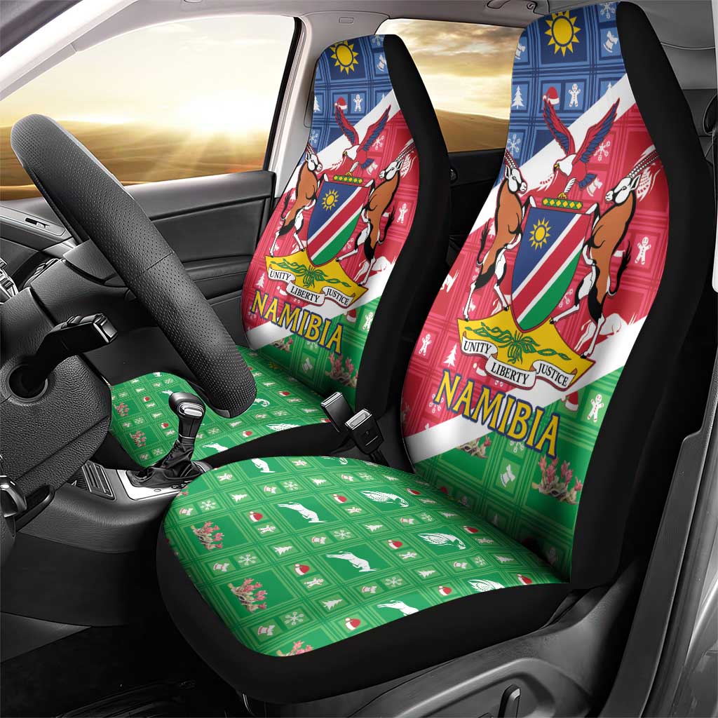 Afro Namibia Car Seat Cover Coat Of Arms Christmas Style