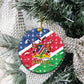 Afro Namibia Ceramic Ornament Coat Of Arms Christmas Style