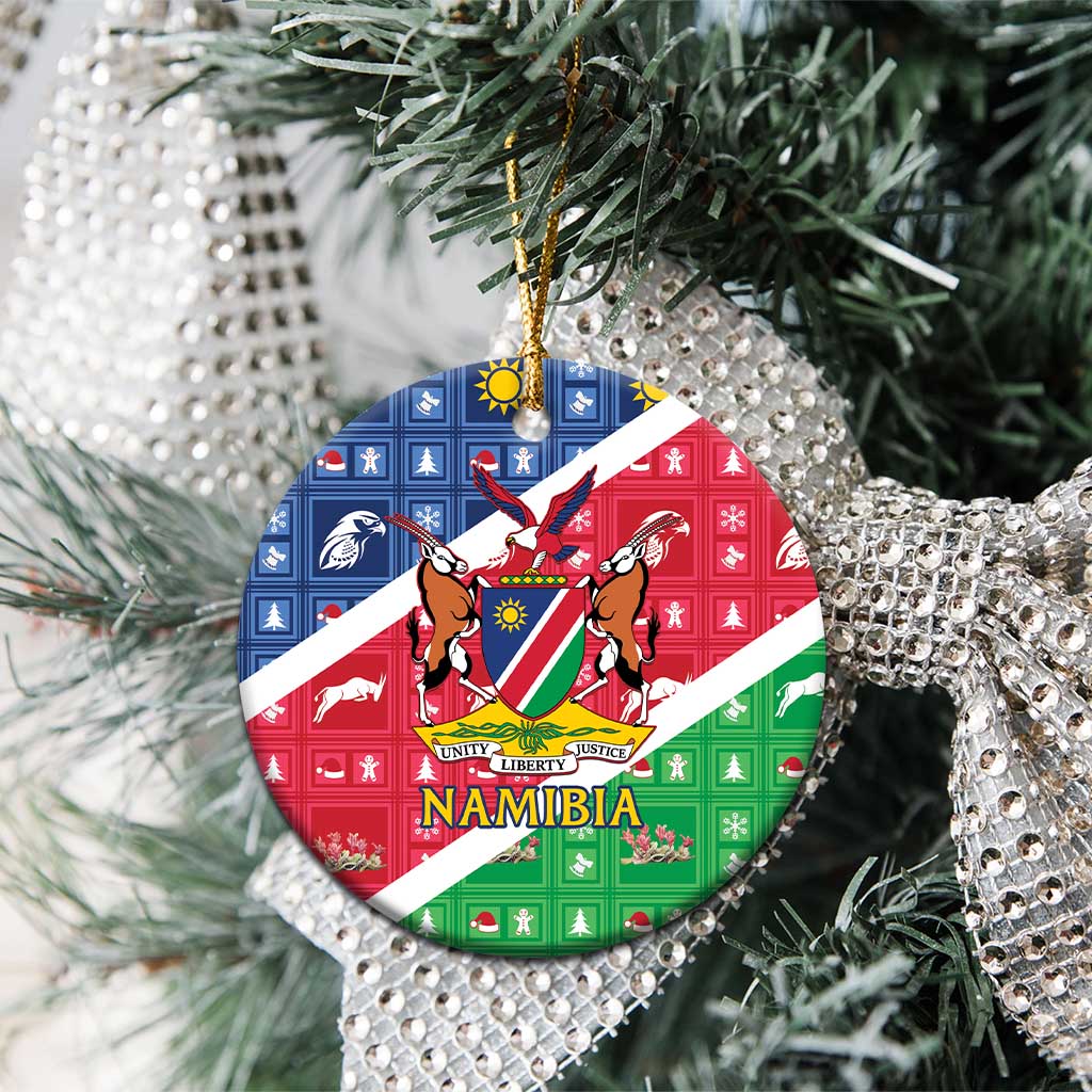 Afro Namibia Ceramic Ornament Coat Of Arms Christmas Style
