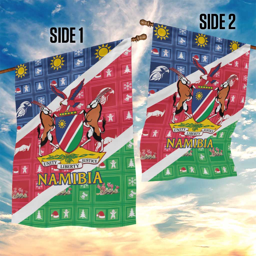 Afro Namibia Garden Flag Coat Of Arms Christmas Style