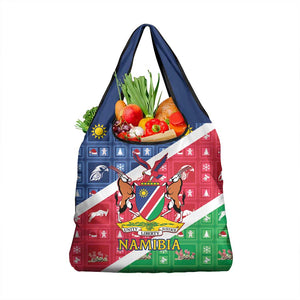 Afro Namibia Grocery Bag Coat Of Arms Christmas Style