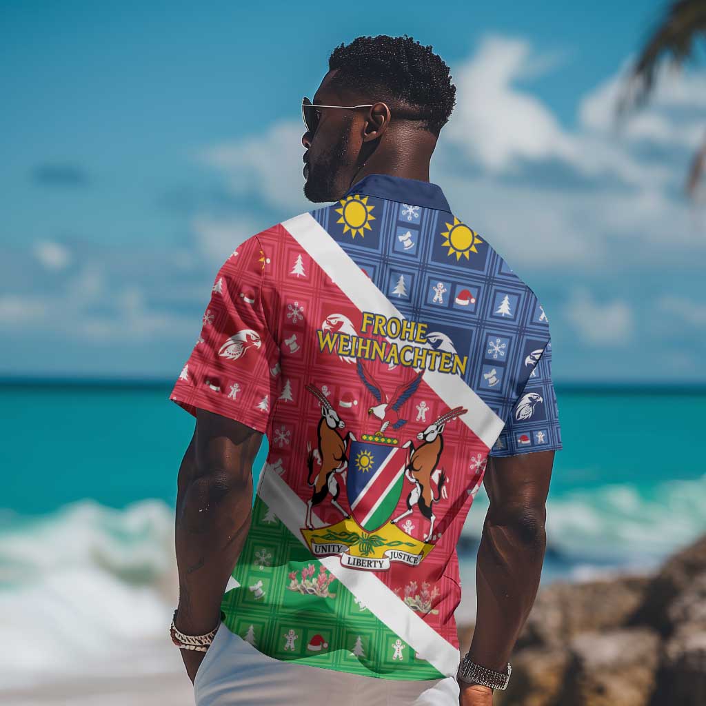 Afro Namibia Hawaiian Shirt Coat Of Arms Christmas Style