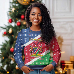 Afro Namibia Ugly Christmas Sweater Coat Of Arms Christmas Style