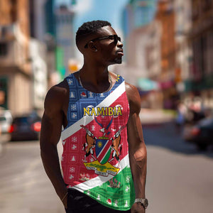 Afro Namibia Men Tank Top Coat Of Arms Christmas Style