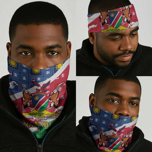 Afro Namibia Neck Gaiter Coat Of Arms Christmas Style LT15