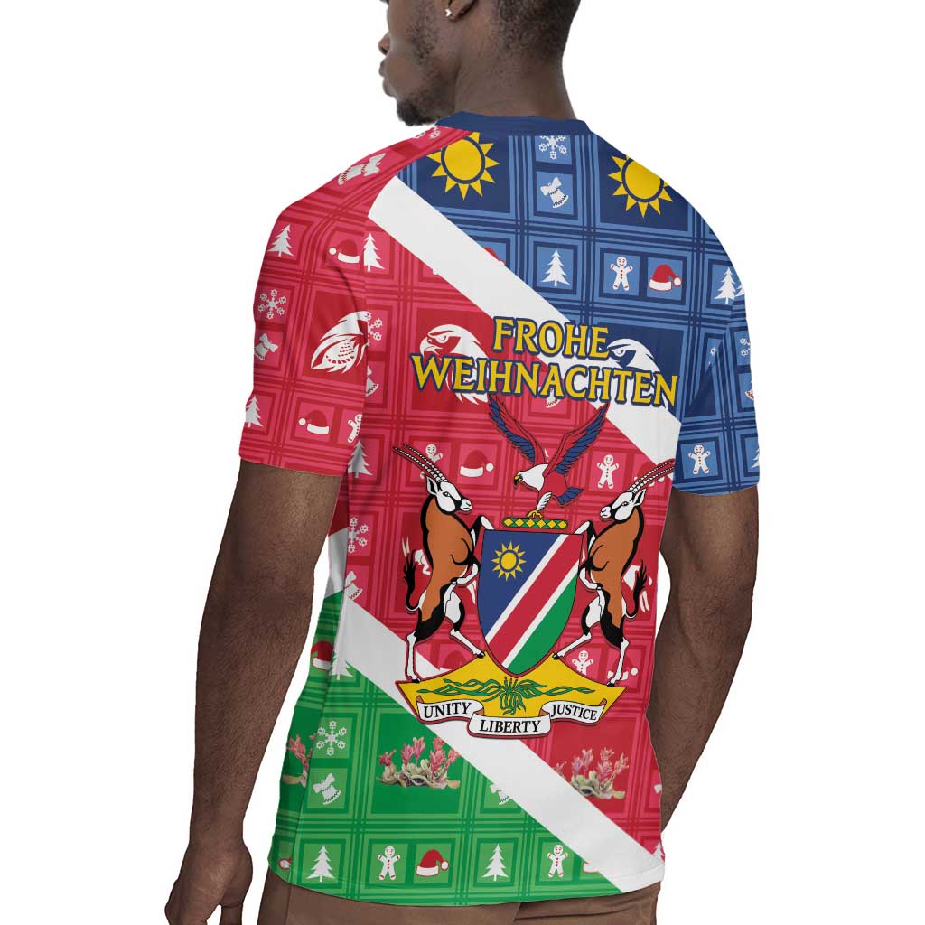 Afro Namibia Rugby Jersey Coat Of Arms Christmas Style