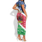 Afro Namibia Short Sleeve Bodycon Dress Coat Of Arms Christmas Style LT15