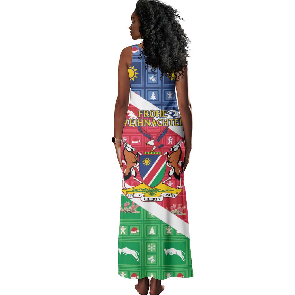 Afro Namibia Tank Maxi Dress Coat Of Arms Christmas Style