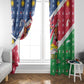 Afro Namibia Window Curtain Coat Of Arms Christmas Style