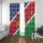 Afro Namibia Window Curtain Coat Of Arms Christmas Style