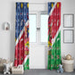 Afro Namibia Window Curtain Coat Of Arms Christmas Style