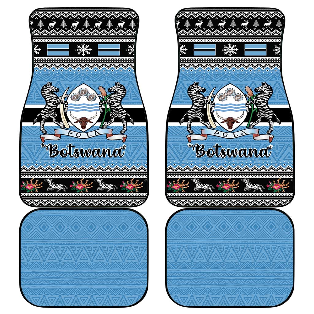 Afro Botswana Christmas Car Mats Coat Of Arms - African Pattern