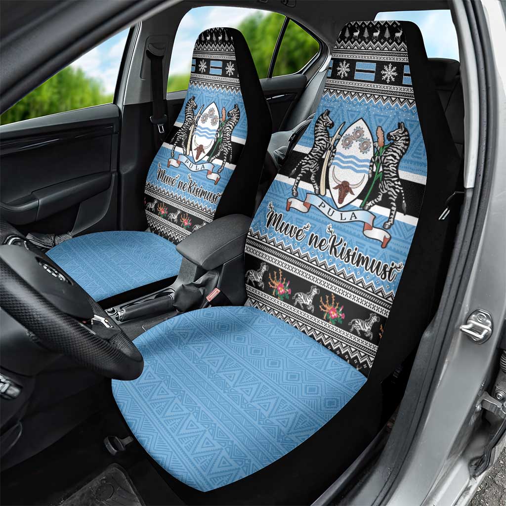 Afro Botswana Christmas Car Seat Cover Coat Of Arms - African Pattern