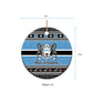 Afro Botswana Christmas Ceramic Ornament Coat Of Arms with African Pattern