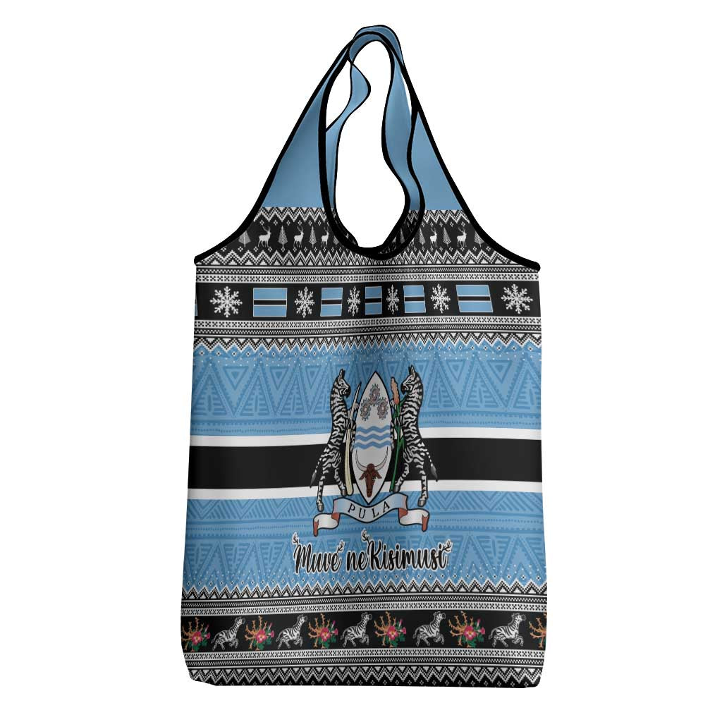 Afro Botswana Christmas Grocery Bag Coat Of Arms - African Pattern