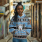 Afro Botswana Christmas Hoodie Coat Of Arms - African Pattern
