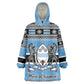 Afro Botswana Christmas Kid Wearable Blanket Hoodie Coat Of Arms - African Pattern