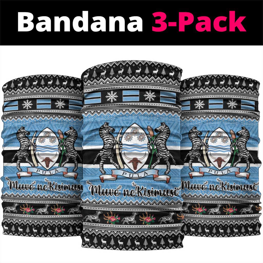 Afro Botswana Christmas Neck Gaiter Coat Of Arms - African Pattern - African Pride