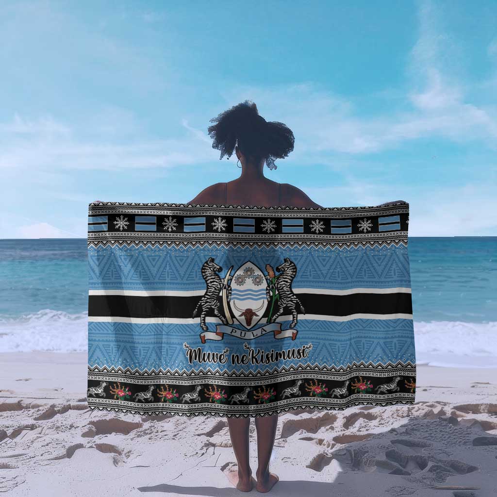 Afro Botswana Christmas Sarong Coat Of Arms - African Pattern