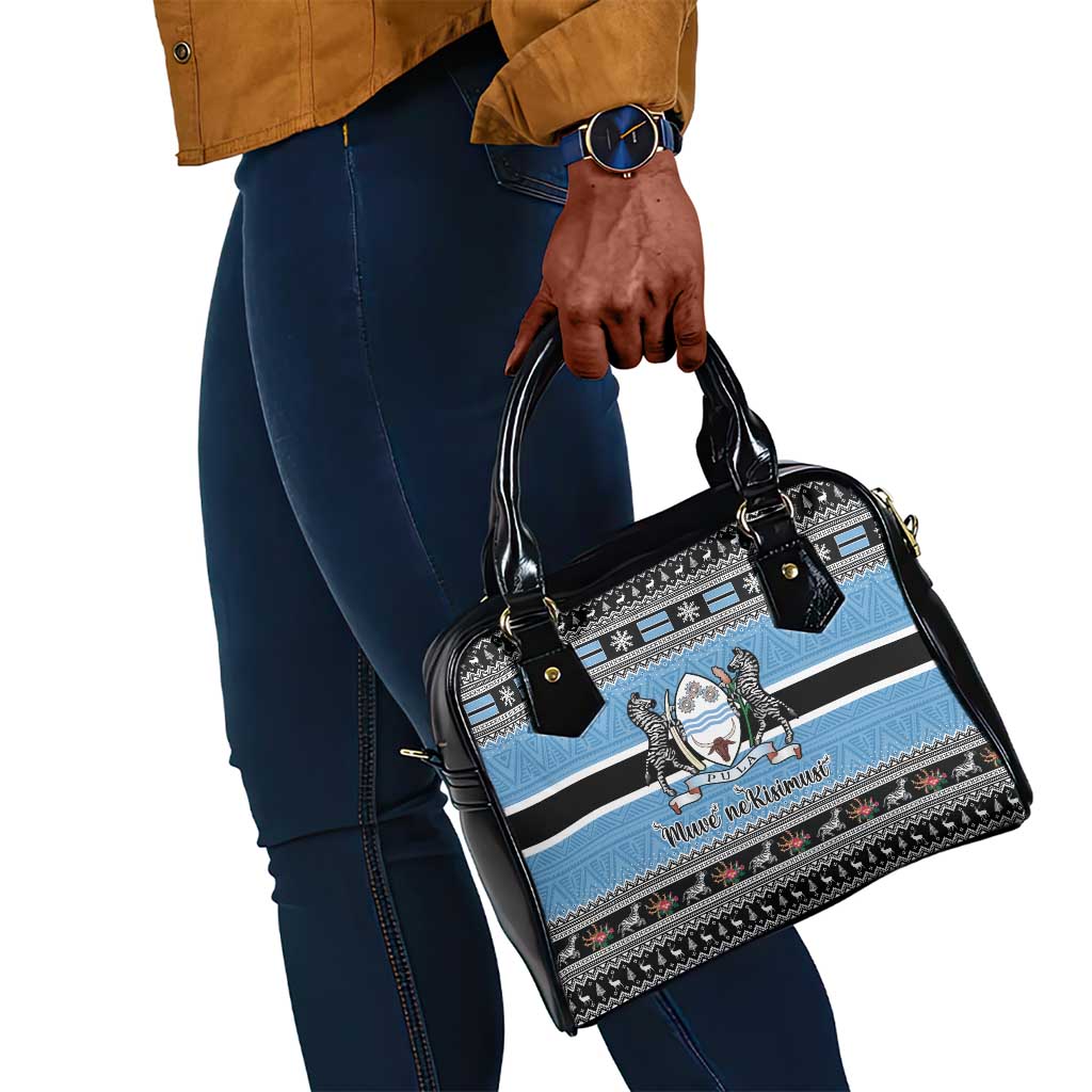 Afro Botswana Christmas Shoulder Handbag Coat Of Arms - African Pattern