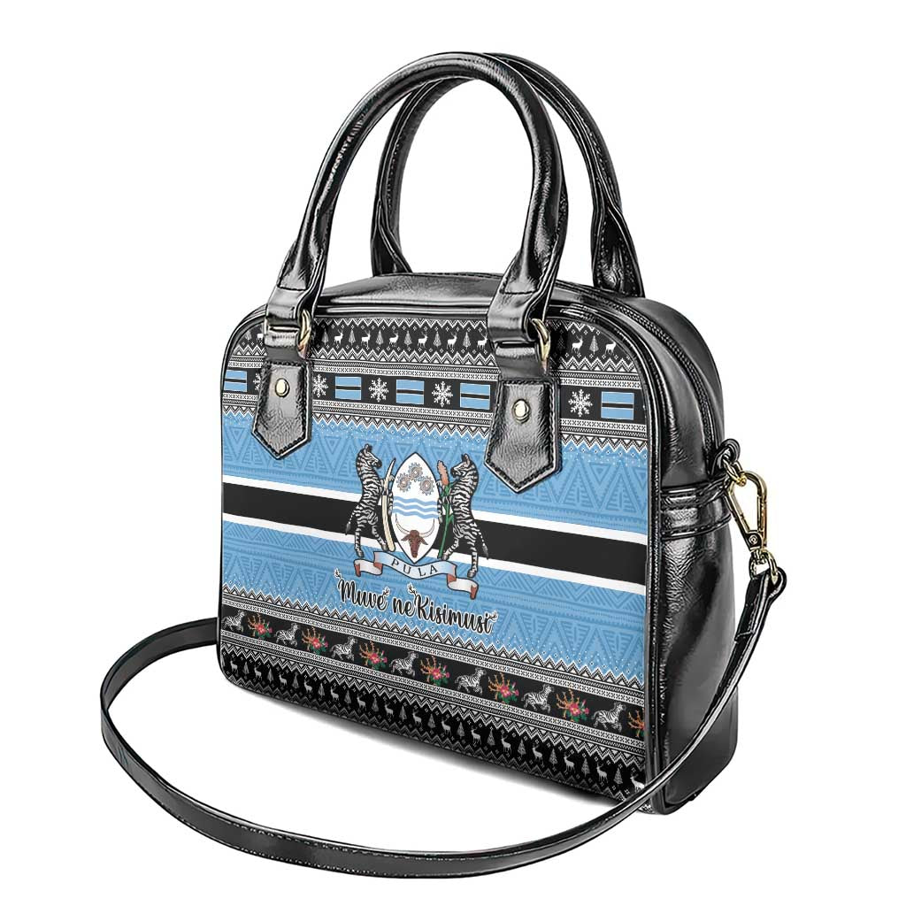 Afro Botswana Christmas Shoulder Handbag Coat Of Arms - African Pattern
