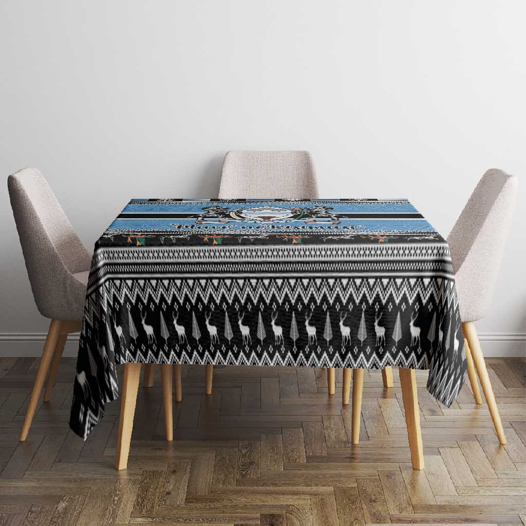Afro Botswana Christmas Tablecloth Coat Of Arms - African Pattern