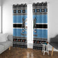 Afro Botswana Christmas Window Curtain Coat Of Arms - African Pattern