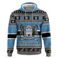 Afro Botswana Christmas Zip Hoodie Coat Of Arms - African Pattern