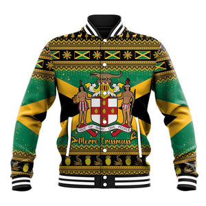 Afro-Jamaicans Baseball Jacket Coat Of Arms - Merry Christmas