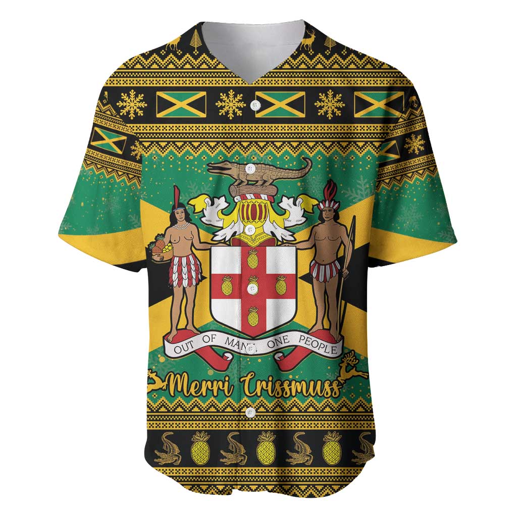 Afro-Jamaicans Baseball Jersey Coat Of Arms - Merry Christmas