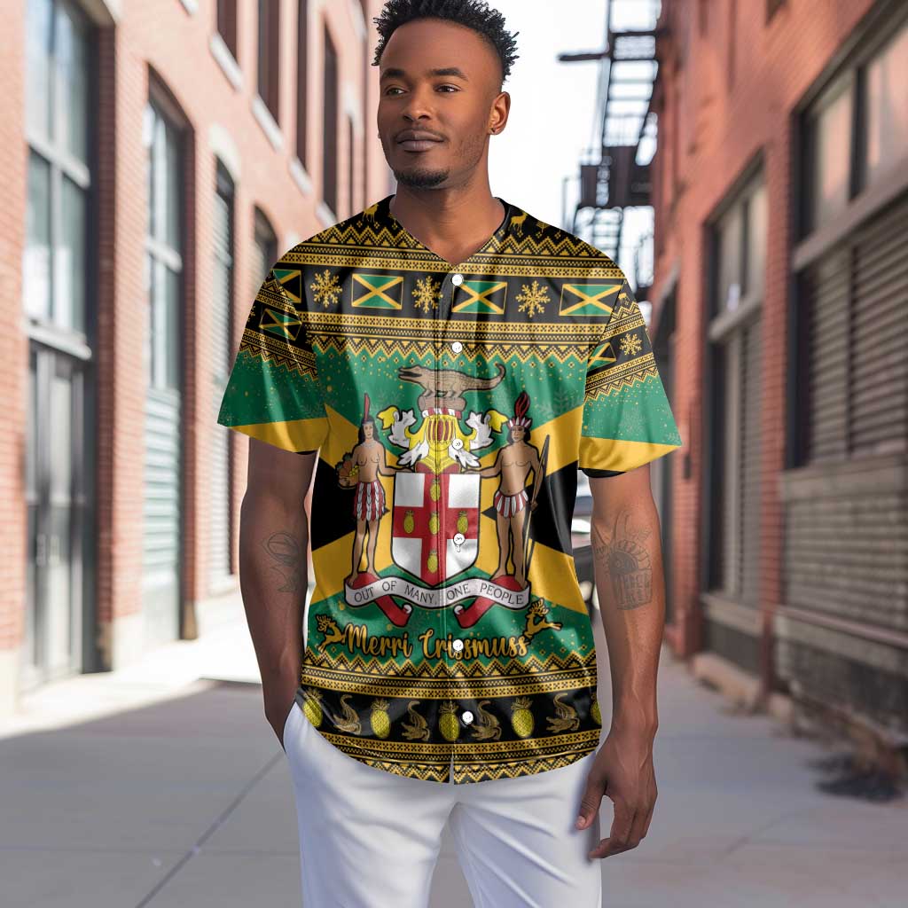 Afro-Jamaicans Baseball Jersey Coat Of Arms - Merry Christmas