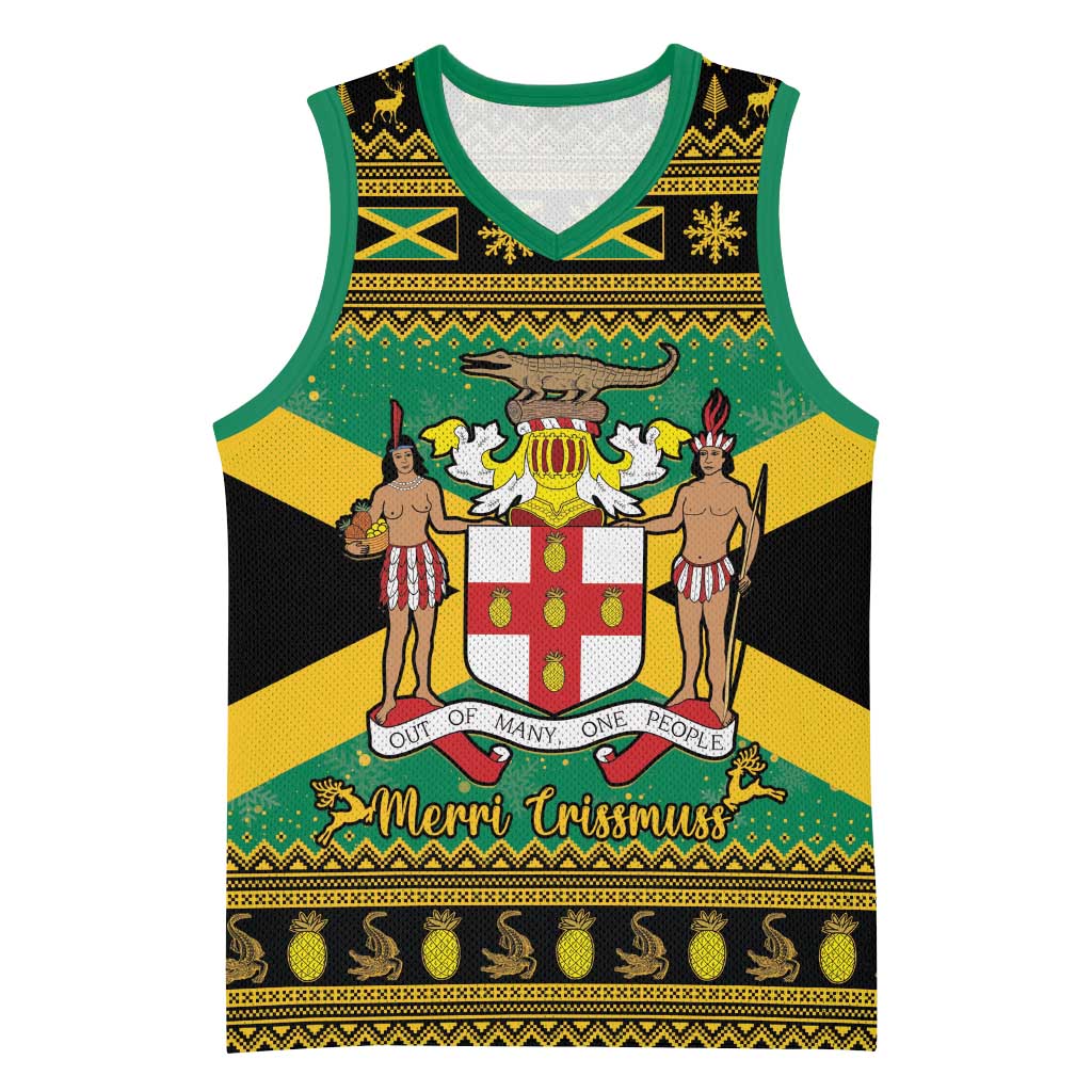 Afro-Jamaicans Basketball Jersey Coat Of Arms - Merry Christmas - African Pride