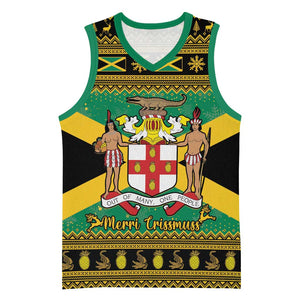 Afro-Jamaicans Basketball Jersey Coat Of Arms - Merry Christmas - African Pride