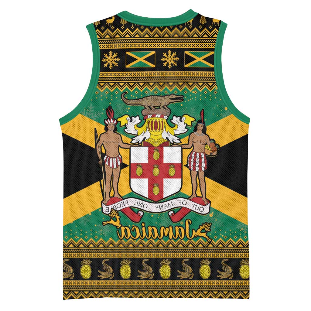 Afro-Jamaicans Basketball Jersey Coat Of Arms - Merry Christmas - African Pride