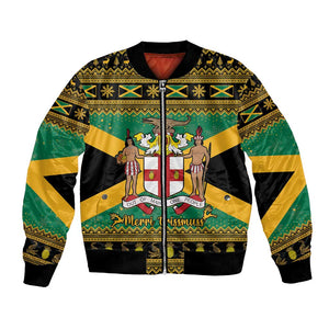 Afro-Jamaicans Bomber Jacket Coat Of Arms - Merry Christmas