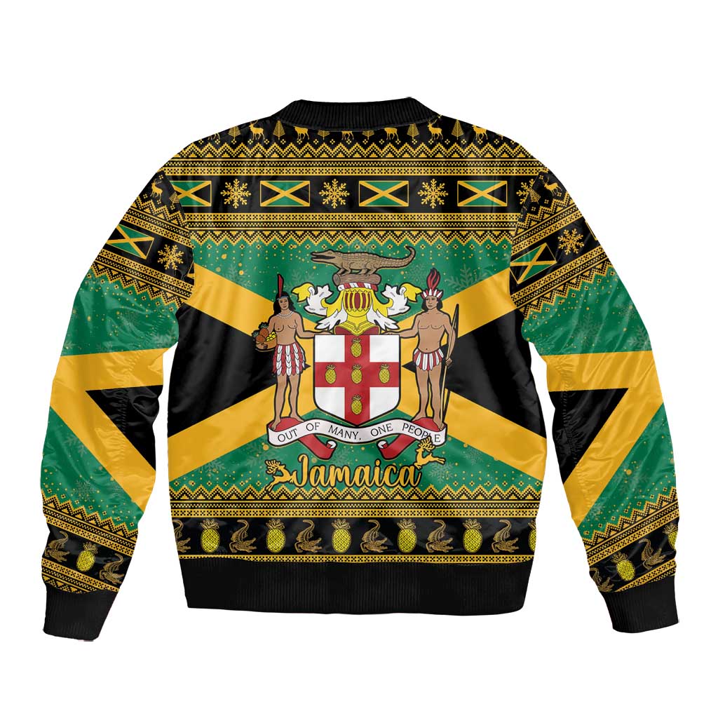Afro-Jamaicans Bomber Jacket Coat Of Arms - Merry Christmas