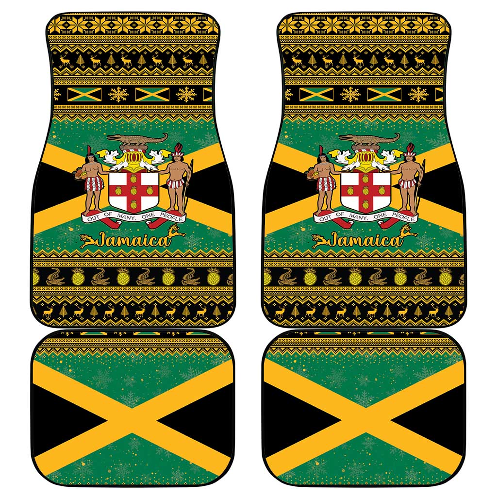 Afro-Jamaicans Car Mats Coat Of Arms - Merry Christmas