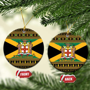 Afro-Jamaicans Ceramic Ornament Coat Of Arms with Merry Christmas