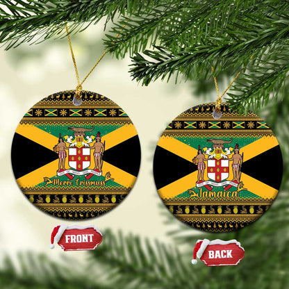 Afro-Jamaicans Ceramic Ornament Coat Of Arms with Merry Christmas