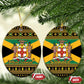 Afro-Jamaicans Ceramic Ornament Coat Of Arms with Merry Christmas