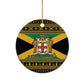 Afro-Jamaicans Ceramic Ornament Coat Of Arms with Merry Christmas